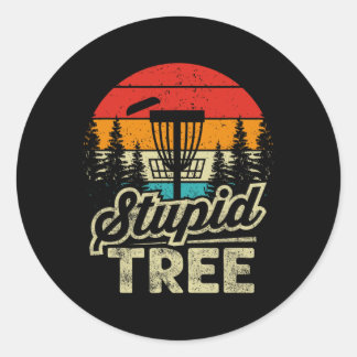 Sticker Rond Disk Golf Stupid Tree - Disk Golf