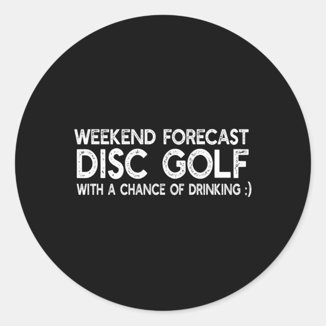 Sticker Rond Disque de prévision de fin de semaine de golf de F (Devant)