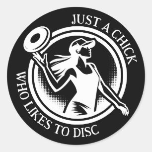 Sticker Rond Disque féminin personnalisé Golf