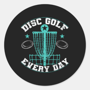 Sticker Rond Disque golf Tous les jours Frisbee Sket