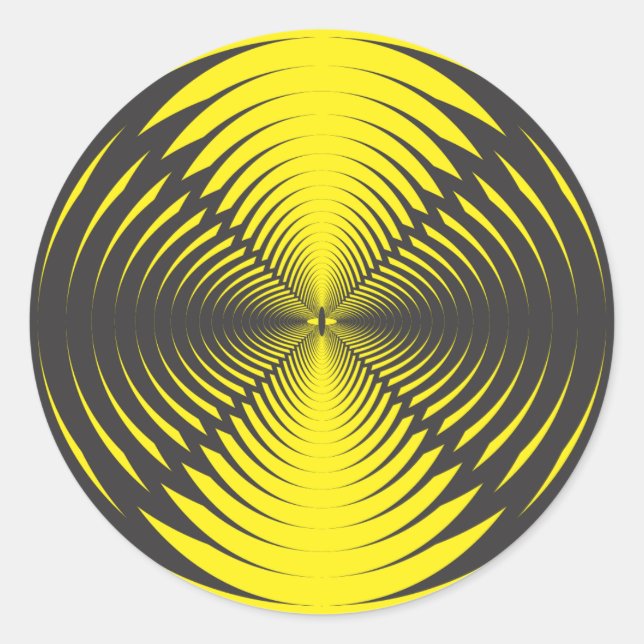 Sticker Rond Disque hypnotique (Devant)