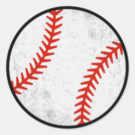 Sticker Rond Distressed Vintage Baseball Graphic Design