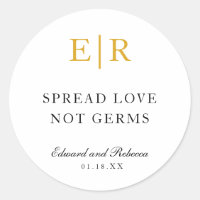 Distribuez l'amour, pas les germes, Monogramme dor