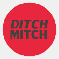 Ditch Mitch rouge noir typographie moderne drôle