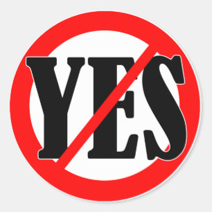 Sticker Rond Dites non