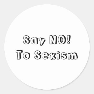 Sticker Rond Dites Non Au Sexisme