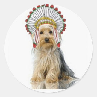 Sticker Rond Ditzy Dogs~Sticker original~Yorkie