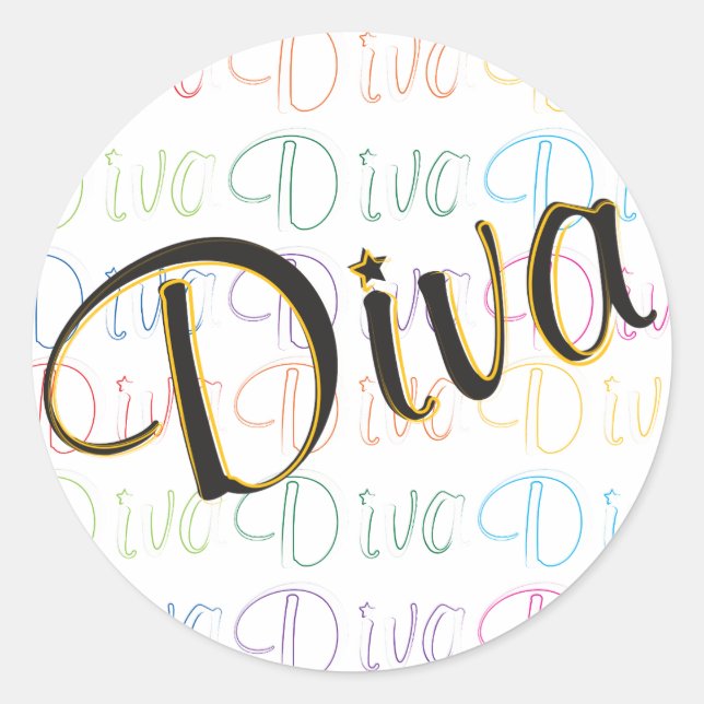 Sticker rond Diva (Devant)