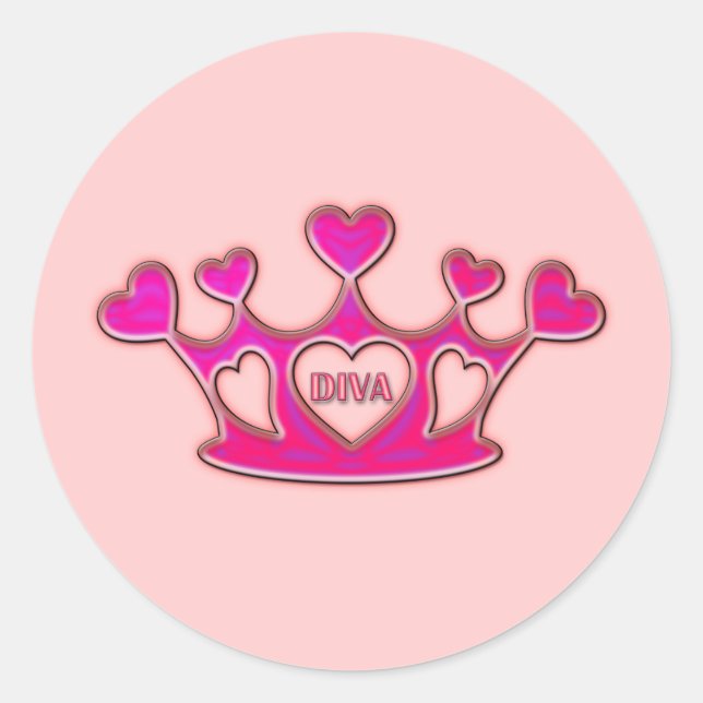 STICKER ROND DIVA CROWN (Devant)