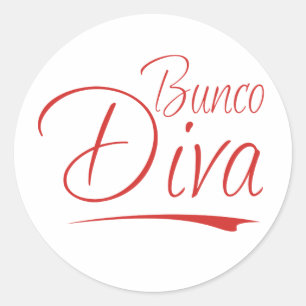 Sticker Rond diva de bunco
