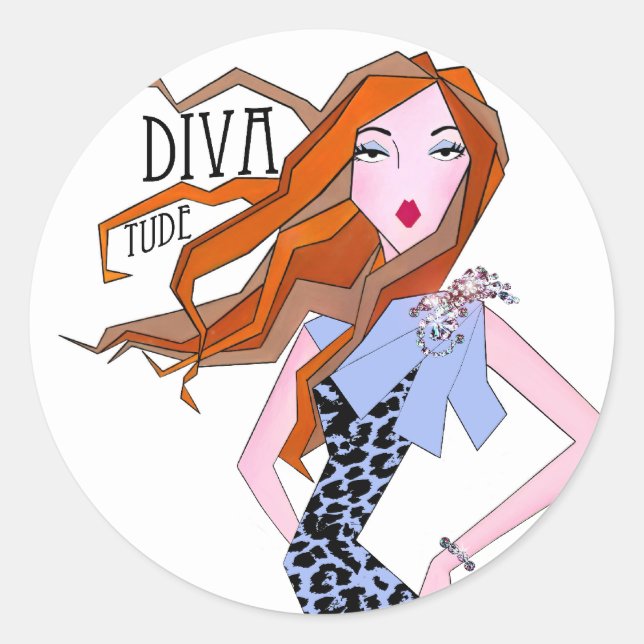 Sticker Rond "DIVAtude" (Devant)