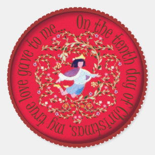 Sticker Rond Dix seigneurs aleaping