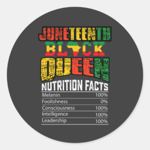 Sticker Rond Dix-septième valeur nutritive de la Reine noire