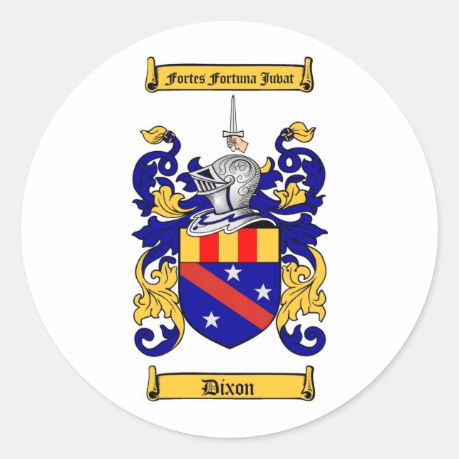 STICKER ROND DIXON FAMILLE CREST - DIXON COAT D'ARMES (Devant)