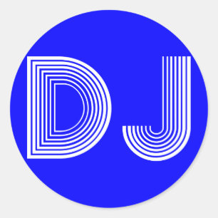 Sticker Rond DJ vintage