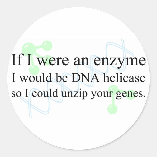 Sticker Rond "DNA Helicase" (Devant)