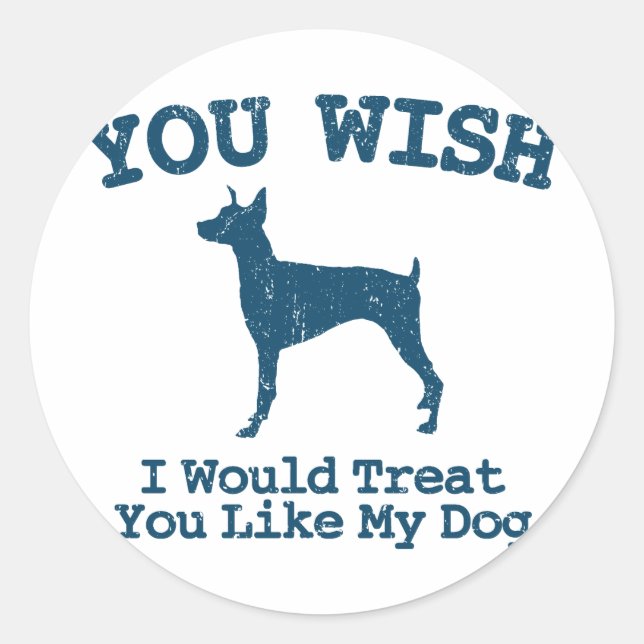 Sticker Rond Doberman Pinscher (Devant)