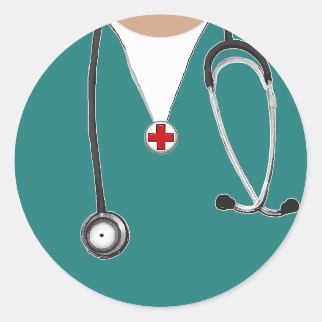 Sticker Rond Docteur (Devant)
