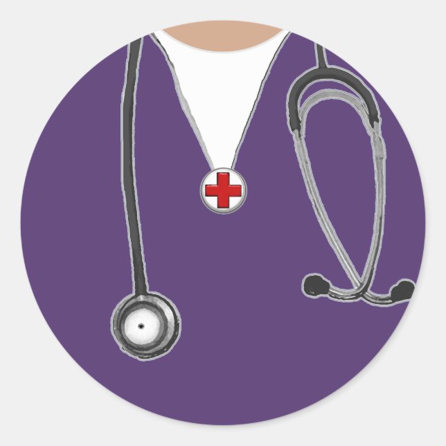 Sticker Rond Docteur (Devant)