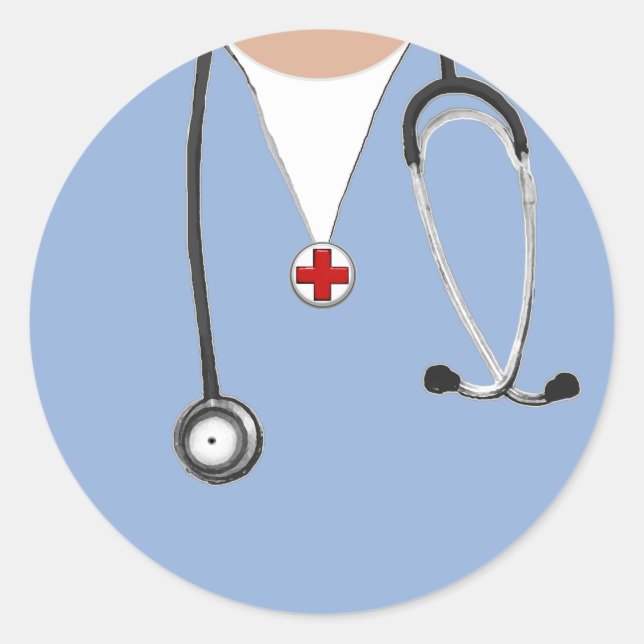 Sticker Rond Docteur (Devant)