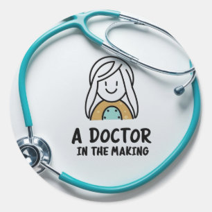 Sticker Rond Docteur en fabrication