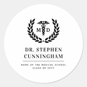 Sticker Rond Docteur en médecine moderne Docteur en médecine Me