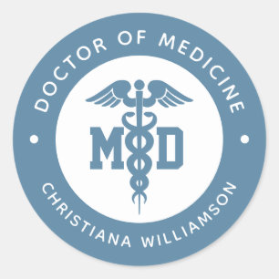 Sticker Rond Docteur en médecine sur mesure Docteur en médecine