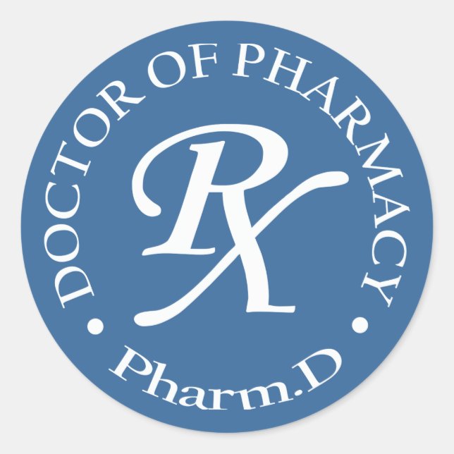 Sticker Rond Docteur en pharmacie (Devant)