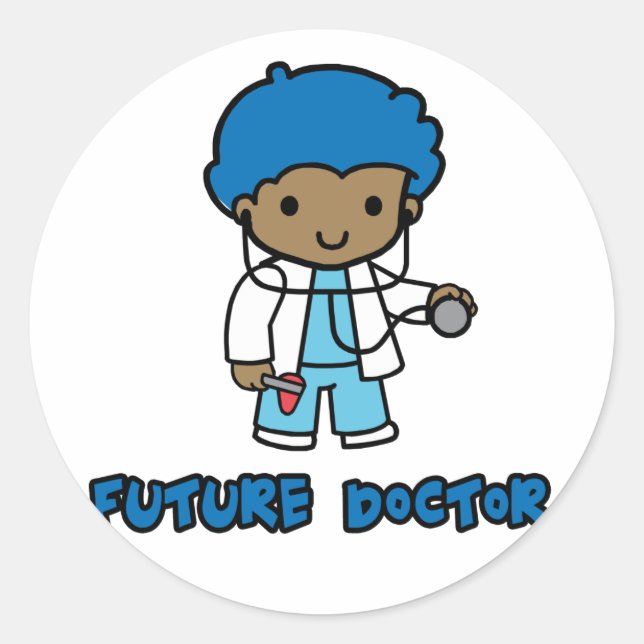 Sticker Rond Docteur (garçon) (Devant)