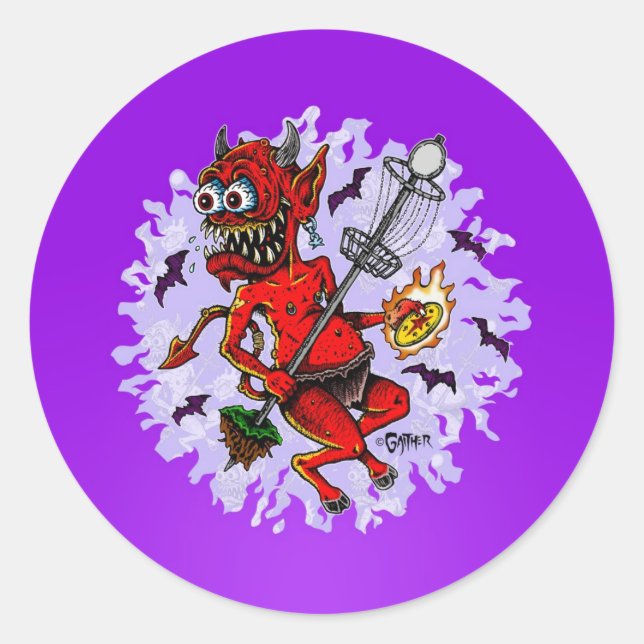 Sticker Rond DOD - Disk Golf (Devant)