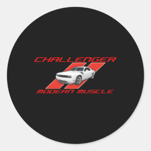Sticker Rond Dodge Challenger Rt Muscle Moderne
