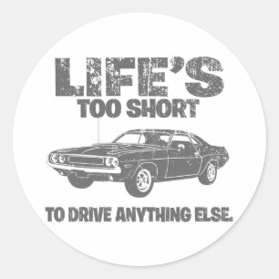 Sticker Rond Dodge Hemi Challenger 1970