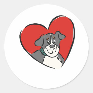 Sticker Rond Dog
