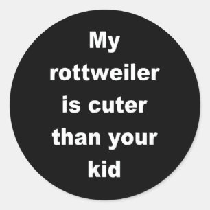 Sticker Rond Dog Baby rottweiler
