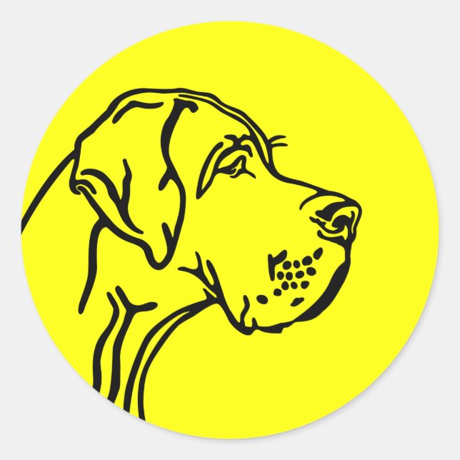 Sticker Rond Doggen tête Logosticker (Devant)