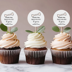 Sticker Rond Doggie Sac Chien Traiter Mariage Favor Sac