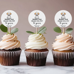 Sticker Rond Doggie Sac Chien Traiter Mariage Favor Sac