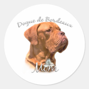 Sticker Rond Dogue de Bordeaux Maman 2