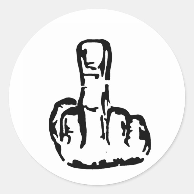 Sticker Rond Doigt moyen (Devant)