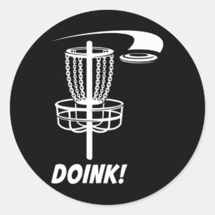 Sticker Rond Doink ! Disque Golf Funny Frisbee Park Jeux extéri
