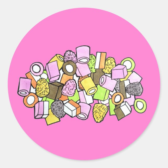 Sticker Rond Dolly Mixte Royaume-Uni Fondant Confection Candy (Devant)