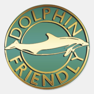 STICKER ROND DOLPHIN CONVIVIAL