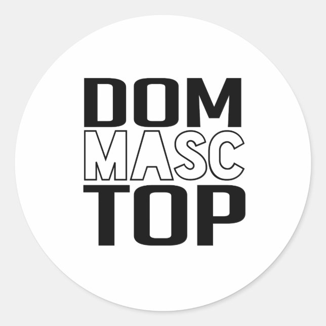 Sticker Rond Dom Masculin Haut (Devant)