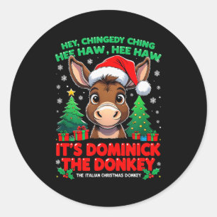 Sticker Rond Dominick Donkey Cheer Mi Burrito Sabanero Mexicain
