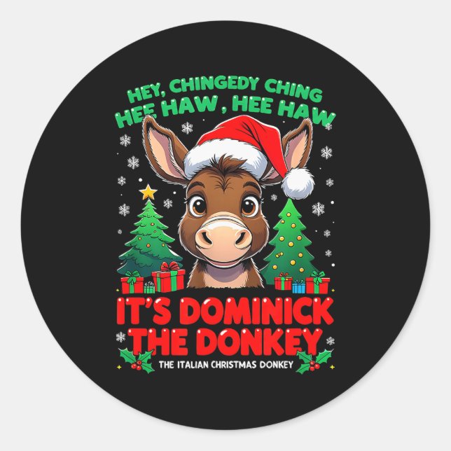 Sticker Rond Dominick Donkey Cheer Mi Burrito Sabanero Mexican  (Devant)