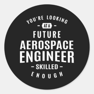 Sticker Rond Don de l'ingénieur aérospatial