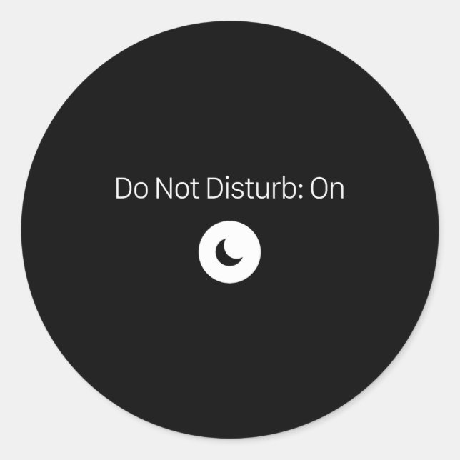 Sticker Rond Don' Disturb Antisocial Introvert (Devant)
