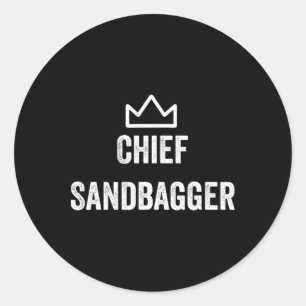 Sticker Rond Don Du Chef Sandbagger Pour Le Mème De Golf Bjj Sa