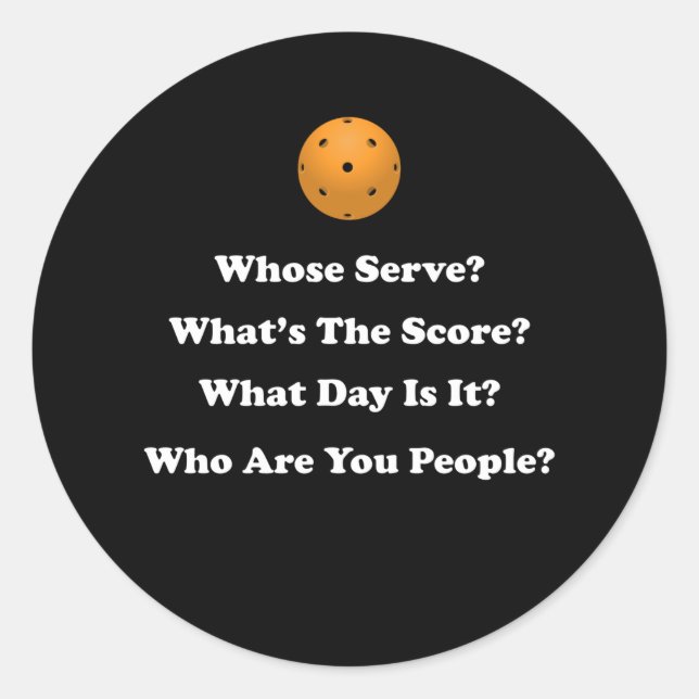 Sticker Rond Don Pickleball (Devant)