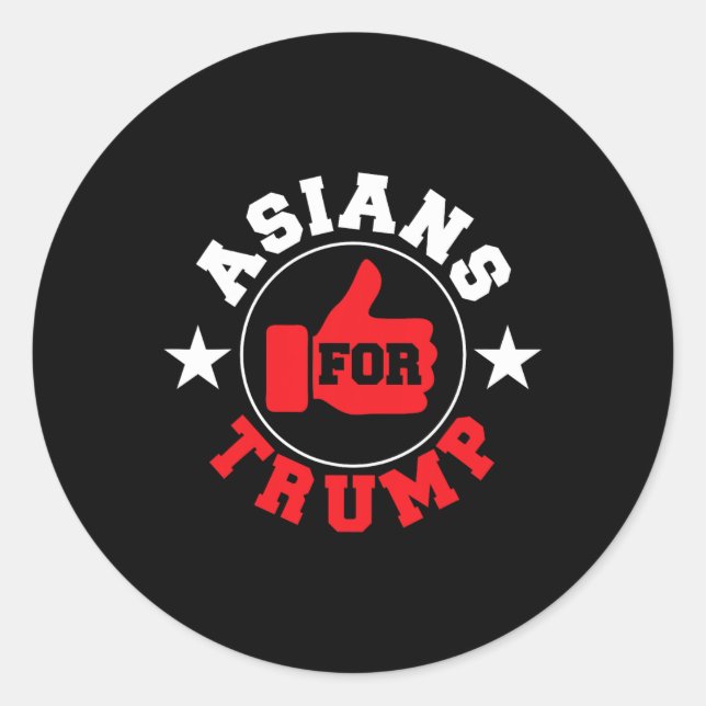 Sticker Rond Don pour Trump 2020 du président Cool pro-républic (Devant)